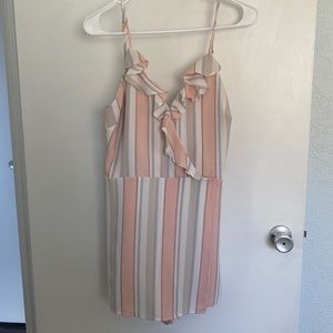 GUESS Romper: S. Like new! Only worn once. White, pink, and beige.